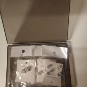 Stainless Steel Stud Earrings Set